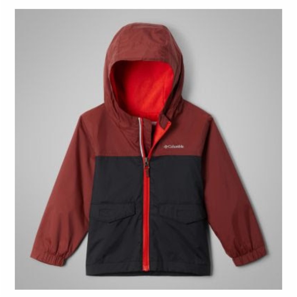 Columbia Red and Black 4T ToddlerBoy’s Rain-Zilla II Rain Jacket Spice and Black